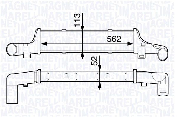 MAGNETI MARELLI tarpinis suslėgto oro aušintuvas, kompresorius 351319202180